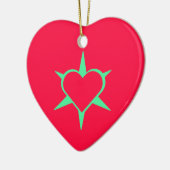 Herz Heart Cœur Cuore Star Starlet Sternchen Stern Keramisch Ornament (Links)