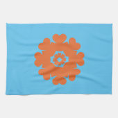 Herz ♥ Heart ♥ Herzen ♥ Hearts retro 70ies 70er Theedoek (Horizontaal)