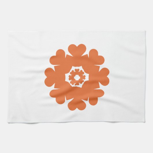 Herz ♥ Heart ♥ Herzen ♥ Hearts retro 70ies 70er Theedoek (Horizontaal)