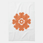 Herz ♥ Heart ♥ Herzen ♥ Hearts retro 70ies 70er Theedoek (Verticaal)