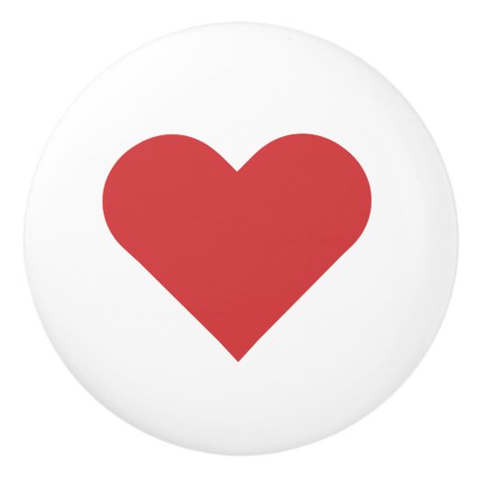 Herz ♥ Heart ♥ Herzen ♥ Hearts retro Keramische Knop (Voorkant)