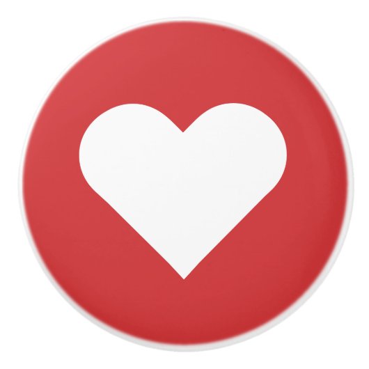 Herz ♥ Heart ♥ Herzen ♥ Hearts retro Keramische Knop (Voorkant)