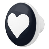 Herz ♥ Heart ♥ Herzen ♥ Hearts retro Keramische Knop (Rechts)