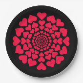 Herz ♥ Heart ♥ Herzen ♥ Hearts retro neon Papieren Bordje (Voorkant)