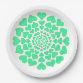 Herz ♥ Heart ♥ Herzen ♥ Hearts retro Papieren Bordje (Voorkant)