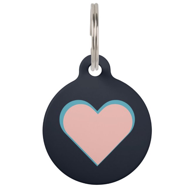 Herz ♥ Heart Huisdierpenning (Voorkant)