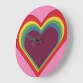 Herz ♥ Heart – Rainbow Colors – Regenbogenfarben Grote Klok (Hoek)