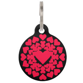 Herz ♥ Heart Sun neon Huisdierpenning