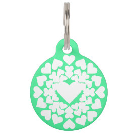 Herz ♥ Heart Sun neon Huisdierpenning