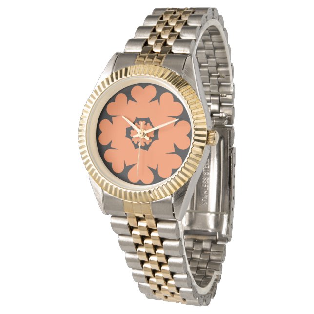 Herz ♥ Heart – Sun Star flower Horloge (Gekanteld)