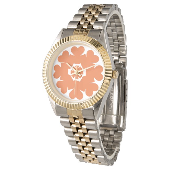 Herz ♥ Heart – Sun Star flower Horloge (Gekanteld)