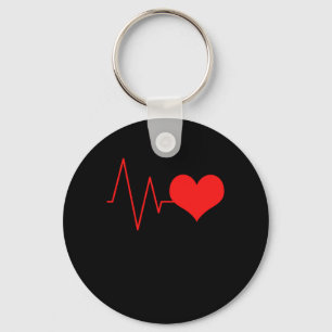 Herz Heartbeat Heart Beat Red Lovely Heart Gift Sleutelhanger