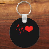 Herz Heartbeat Heart Beat Red Lovely Heart Gift Sleutelhanger (Voorkant)