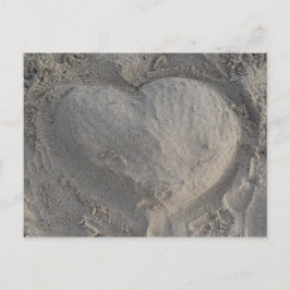 Herz im Sand Briefkaart