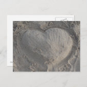 Herz im Sand Postkarte Briefkaart (Voorkant / Achterkant)