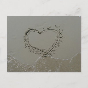 Herz im Zand Briefkaart