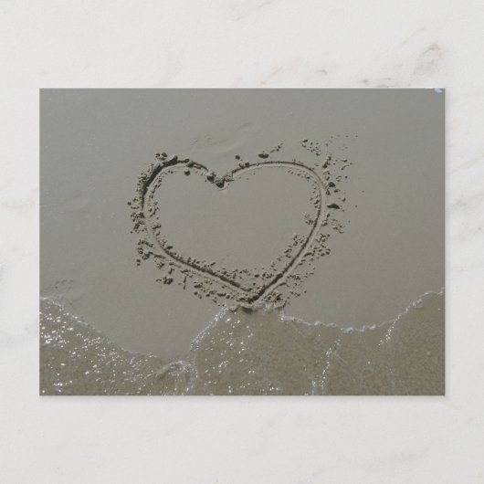 Herz im Zand Briefkaart (Voorkant)