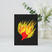 Herz in Flammen Briefkaart (Staand voorkant)