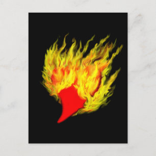 Herz in Flammen Briefkaart