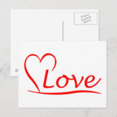 Herz mit Liebe Briefkaart (Voorkant / Achterkant)