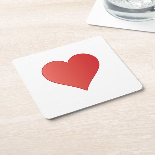Herz Pappuntersetzer Kartonnen Onderzetters (Schuin)