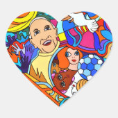 Herz Sticker Set, glänzend oder matt (Voorkant)