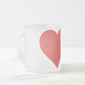 Herz Tasse aus Mattglas Matglas Koffiemok (Voorkant links)