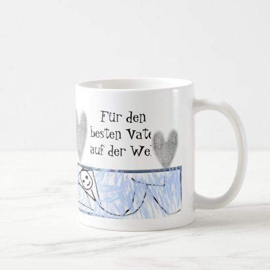 Herz Tasse Vatertag Koffiemok (Rechts)