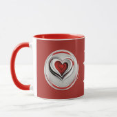 Herzen, abstrakt im Kreis - Mok (Links)