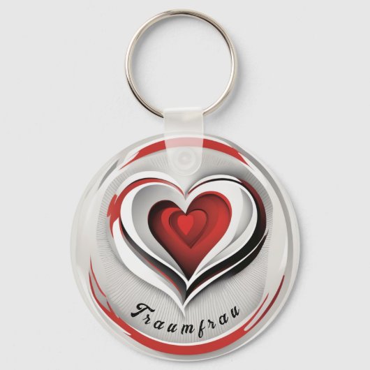 Herzen, abstrakt im Kreis -  Sleutelhanger (Voorkant)