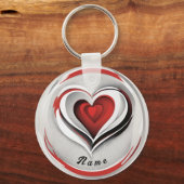 Herzen, abstrakt im Kreis -  Sleutelhanger (Achterkant)