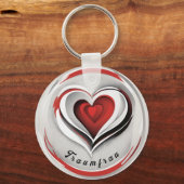 Herzen, abstrakt im Kreis -  Sleutelhanger (Voorkant)