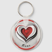 Herzen, abstrakt im Kreis -  Sleutelhanger (Achterkant)
