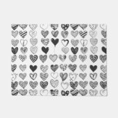Herzen in Schwarz-Weiß Deurmat (Voorkant)