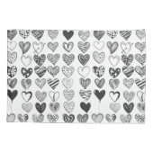 Herzen in Schwarz-Weiß Kussensloop (Achterkant)