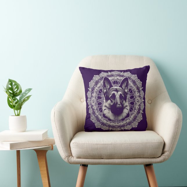 Herzenswärme im Design Schäferhund und Gedicht Kussen (Stoel)