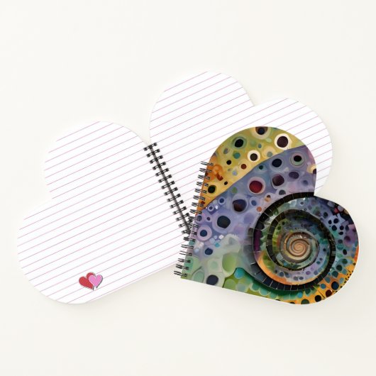 herzförmiger Spiralblock Notitieboek (Binnen)