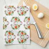 Herzförmiges Blumenmuster Theedoek (Quarter Fold)