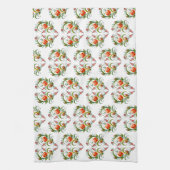 Herzförmiges Blumenmuster Theedoek (Verticaal)