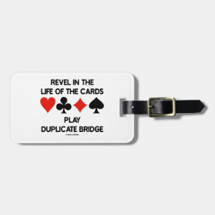 Herzie in het leven van kaarten Speel Dubbele Brug Bagagelabel