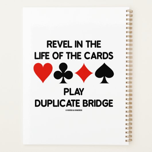 Herzie in het leven van kaarten Speel Dubbele Brug Planner (Achterkant)
