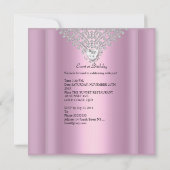 Herzien Birthday Party roze Silver White Afbeeldin Kaart (Achterkant)