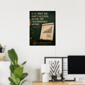Herzien de prestatiemaatstaf Grappig leiderschap P Poster (Thuiskantoor)