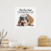 Herzien Funny Bulldog - Poster (Keuken)