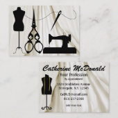 Herzien naaien 1A / Mode / naaister Visitekaartje (Voorkant / Achterkant)