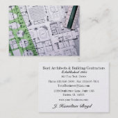 Herziene architect / aannemer / bouwer Kaart Visitekaartje (Voorkant / Achterkant)