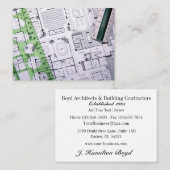 Herziene architect / aannemer / bouwer Kaart Visitekaartje (Voorkant / Achterkant)