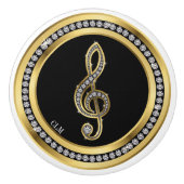 Herziene Bling Music Note Cabinet Knobs Keramische Knop (Voorkant)