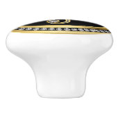 Herziene Bling Music Note Cabinet Knobs Keramische Knop (Zijkant)