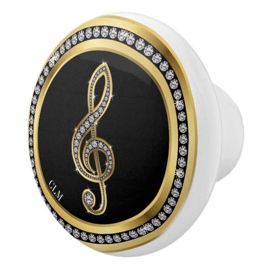 Herziene Bling Music Note Cabinet Knobs Keramische Knop (Rechts)